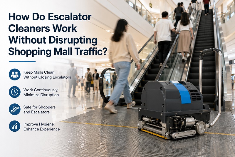 ¿Cómo funcionan los limpiadores de escaleras mecánicas sin interrumpir el tráfico en los centros comerciales?